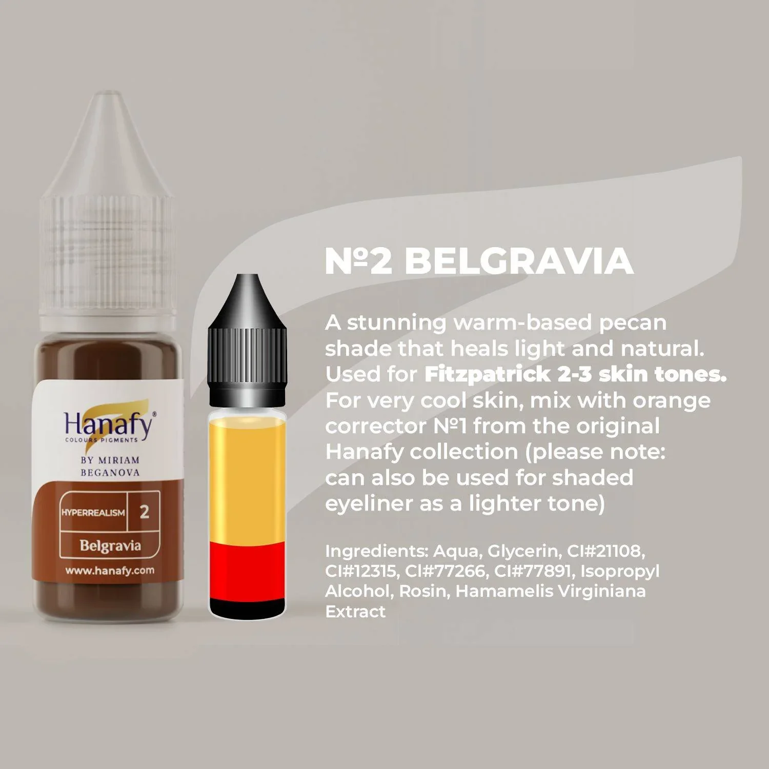 Hanafy Hyperrealism Eyebrow Pigment - N2 Belgravia - Image 2