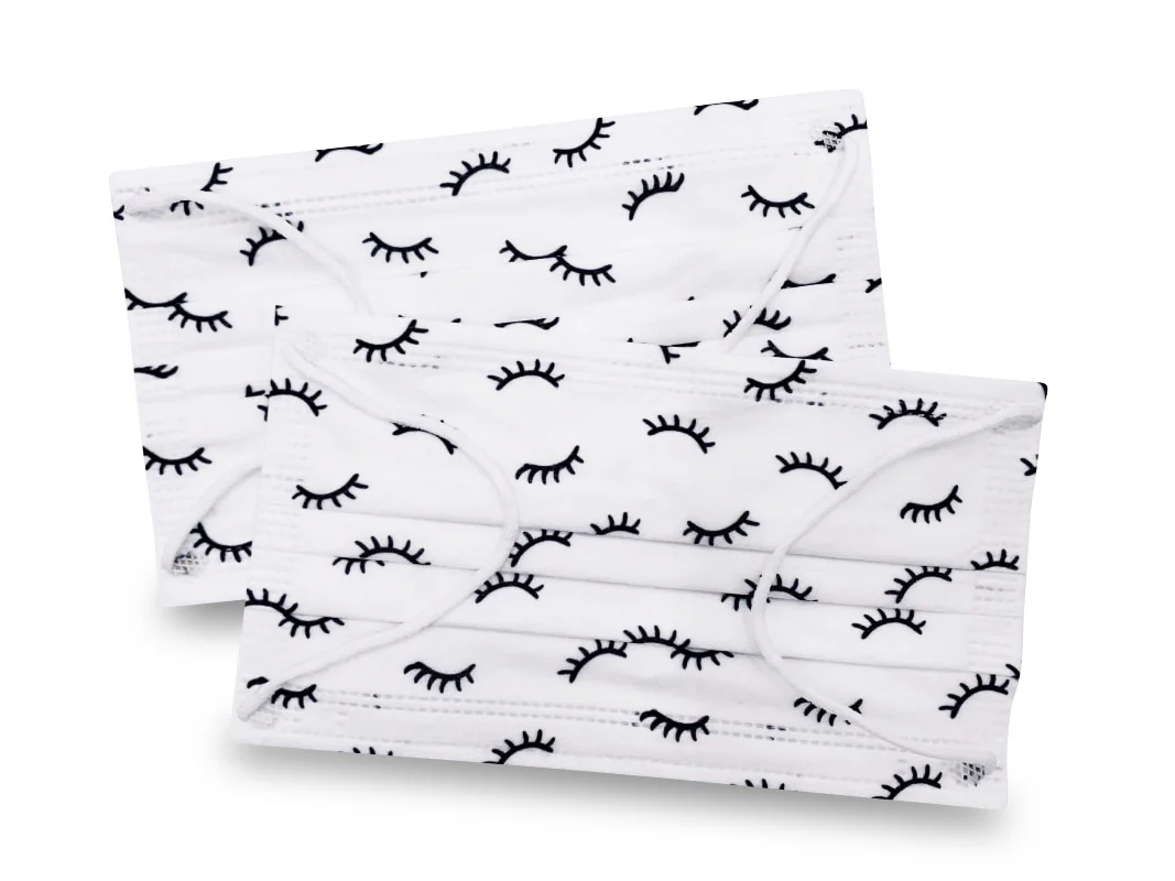 LASH PRINT DISPOSABLE FACE MASKS - Image 2