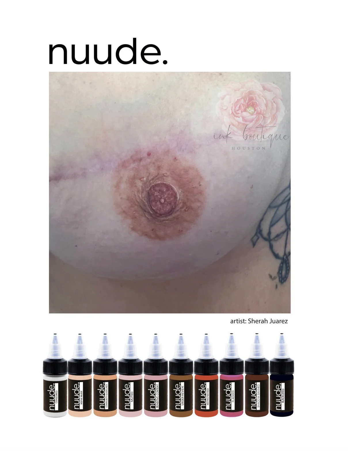 Nuude. Areola + Paramedical Tattoo Full Set of 10 (0.5oz) - Image 16