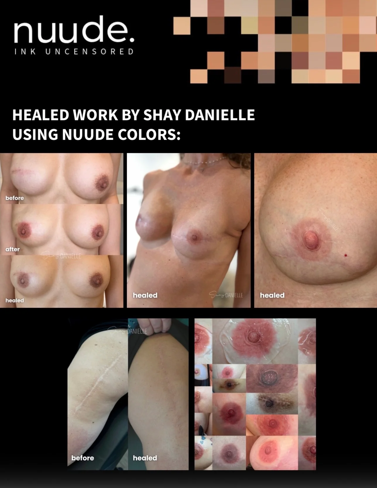 Nuude. Areola + Paramedical Tattoo Full Set of 10 (0.5oz) - Image 4